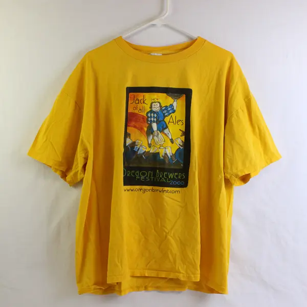 Jerzees Jack of all Ales Oregon Brewers Festival 2000 T-Shirt Adult 2XL FLAWED