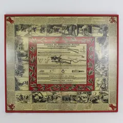 Framed Spanish American War Remington Instructional Military Handkerchief  1880s