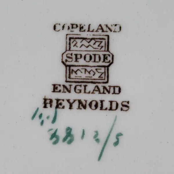 Set of 4 Vintage SPODE Copeland Reynolds Dinner Plates 10.75” Fruit & Flower 