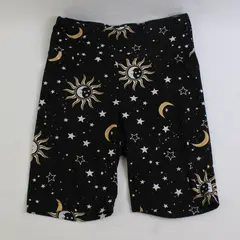 No Boundaries Celestial Print Black Bike Shorts Juniors Size Small 3-5