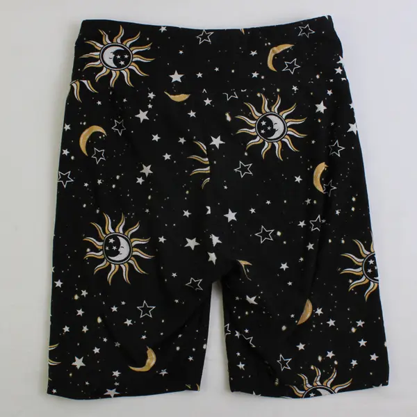 No Boundaries Celestial Print Black Bike Shorts Juniors Size Small 3-5
