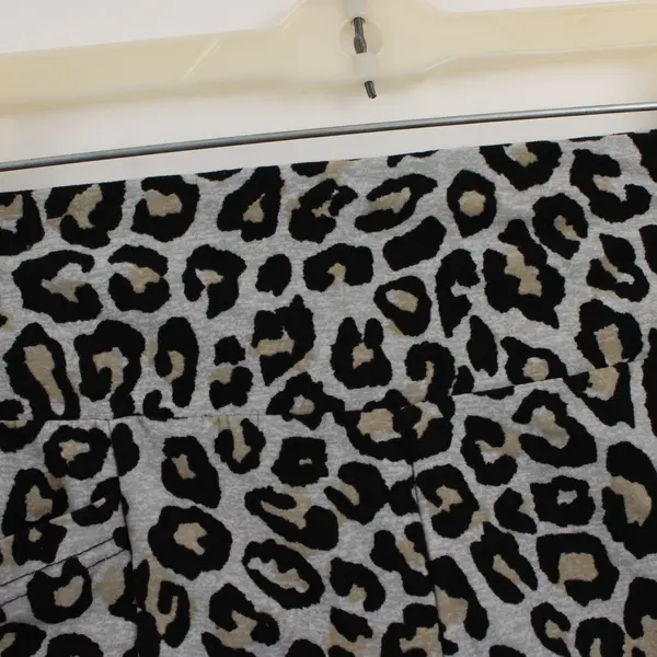 No Boundaries Gray Leopard Print Bike Shorts Juniors Size Small 3-5