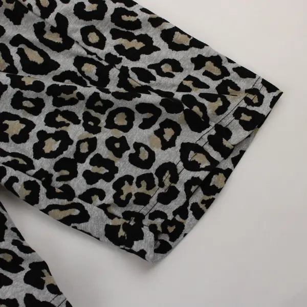 No Boundaries Gray Leopard Print Bike Shorts Juniors Size Small 3-5