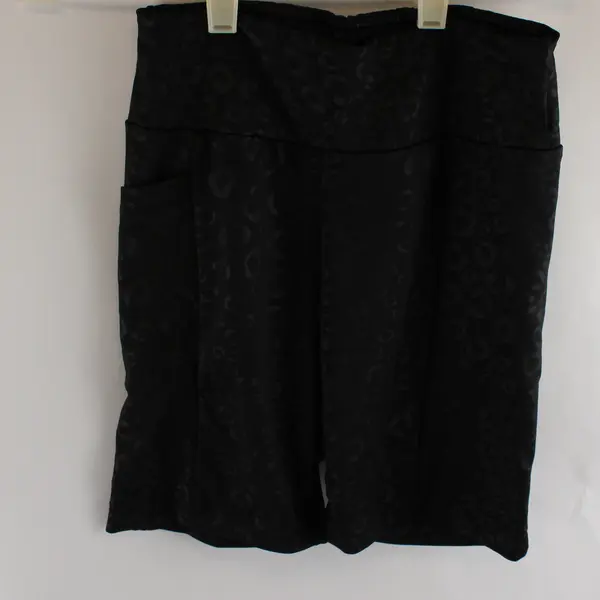No Boundaries Black Leopard Print Bike Shorts Juniors Size Small 3-5