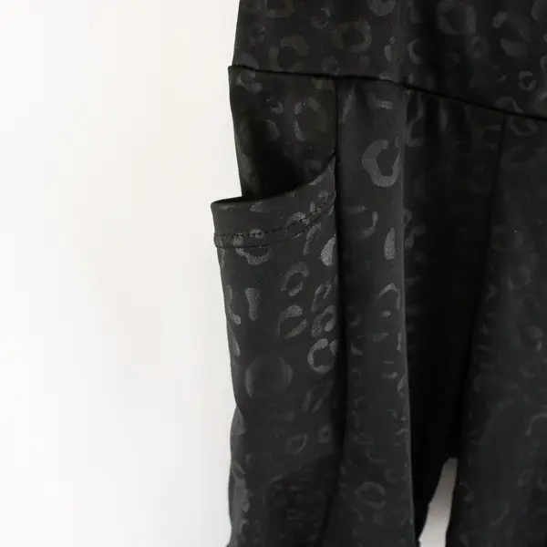 No Boundaries Black Leopard Print Bike Shorts Juniors Size Small 3-5