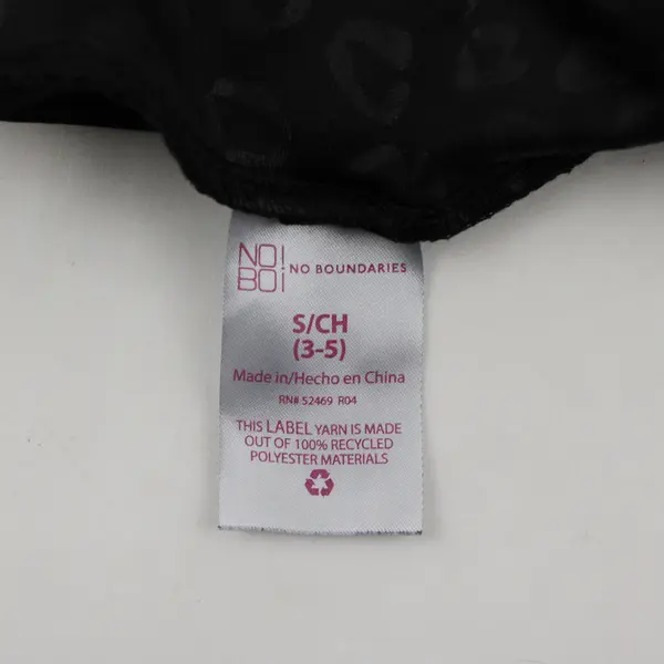 No Boundaries Black Leopard Print Bike Shorts Juniors Size Small 3-5