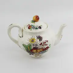  Vintage Copeland Spode Reynolds Tea Pot w/Handled Lid Fruit And Flowers
