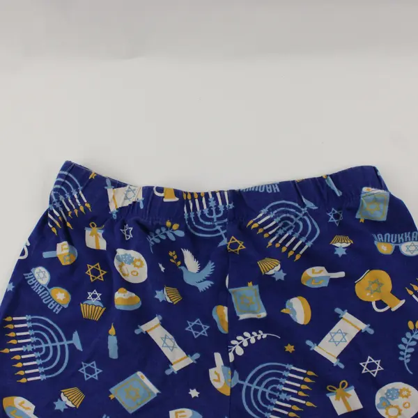 No Boundaries Hanukkah Print Blue Leggings Juniors Size Small 3-5