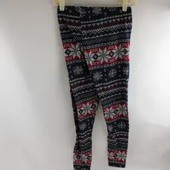 No Boundaries Winter Fair Isle Print Leggings Juniors Size Small 3-5