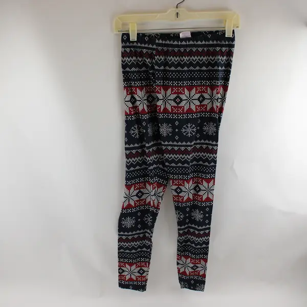 No Boundaries Winter Fair Isle Print Leggings Juniors Size Small 3-5