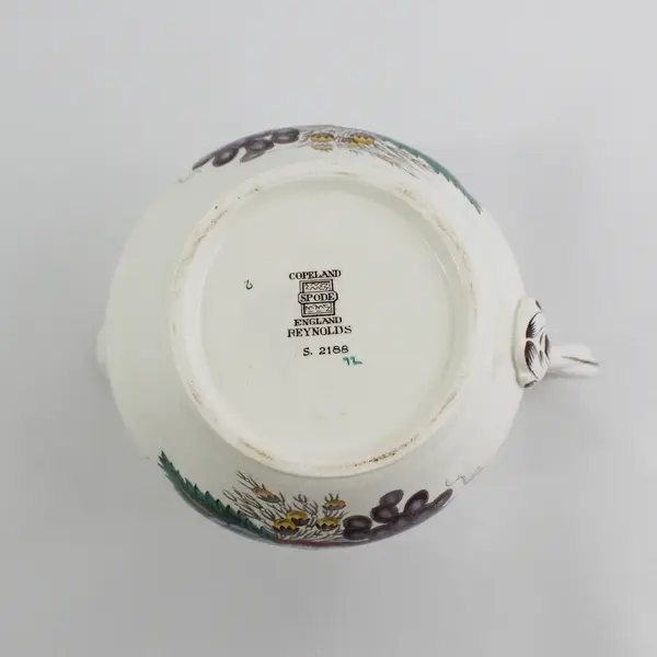 Vintage Spode Reynolds 32 oz Pitcher With Fruits And Flowers