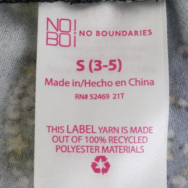 No Boundaries Celestial Skull Print Black Leggings Juniors Size Small 3-5