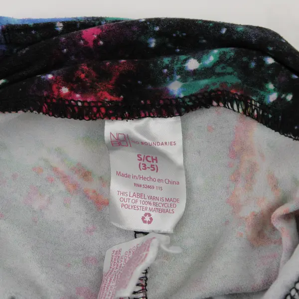 No Boundaries Galaxy Print Multicolor Leggings Juniors Size Small 3-5