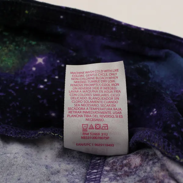 No Boundaries Purple & Green Galaxy Print Leggings Juniors Size Small 3-5