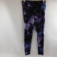No Boundaries Purple & Blue Galaxy Print Leggings Juniors Size Small 3-5