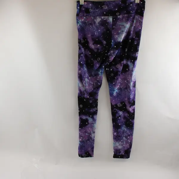No Boundaries Purple & Blue Galaxy Print Leggings Juniors Size Small 3-5