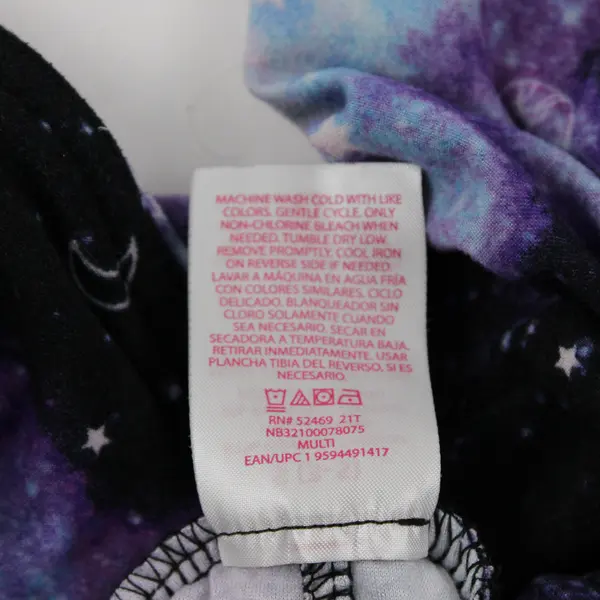 No Boundaries Purple & Blue Galaxy Print Leggings Juniors Size Small 3-5