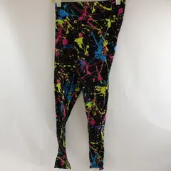 No Boundaries Paint Splatter Print Multicolor Leggings Juniors Size Small 3-5