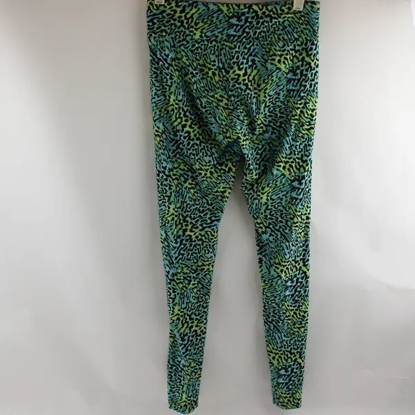 No Boundaries Green and Blue Animal Print Leggings Juniors Size Small 3-5