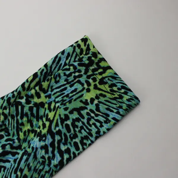 No Boundaries Green and Blue Animal Print Leggings Juniors Size Small 3-5