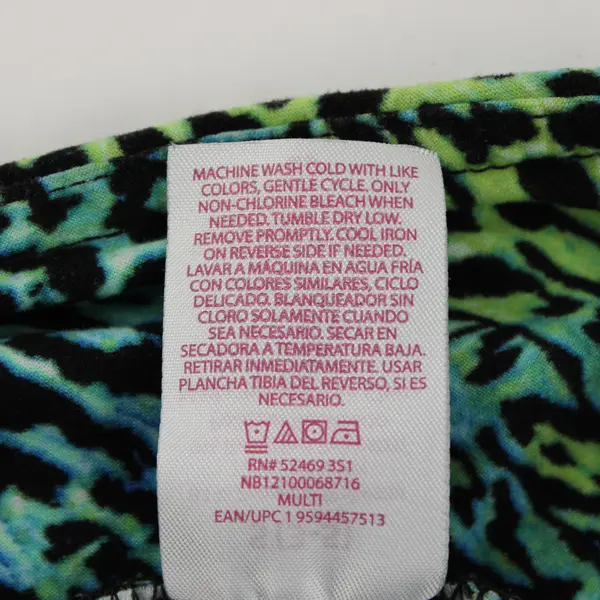 No Boundaries Green and Blue Animal Print Leggings Juniors Size Small 3-5