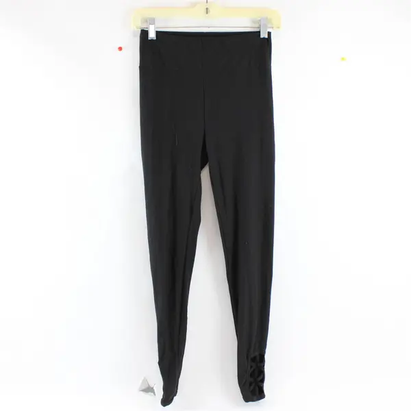 No Boundaries Solid Black Leggings Juniors Size Small 3-5