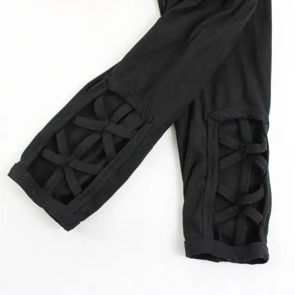 No Boundaries Solid Black Leggings Juniors Size Small 3-5