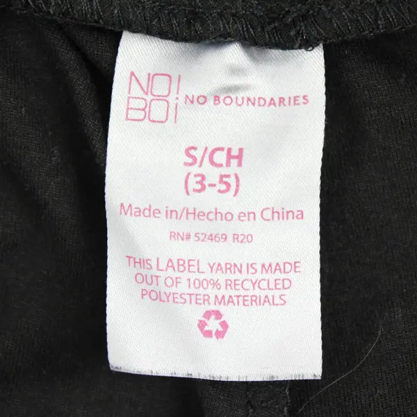 No Boundaries Solid Black Leggings Juniors Size Small 3-5