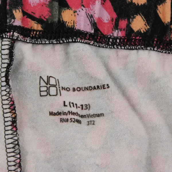 No Boundaries Multicolor Brush Stroke Print Capri Leggings Juniors Large 11-13