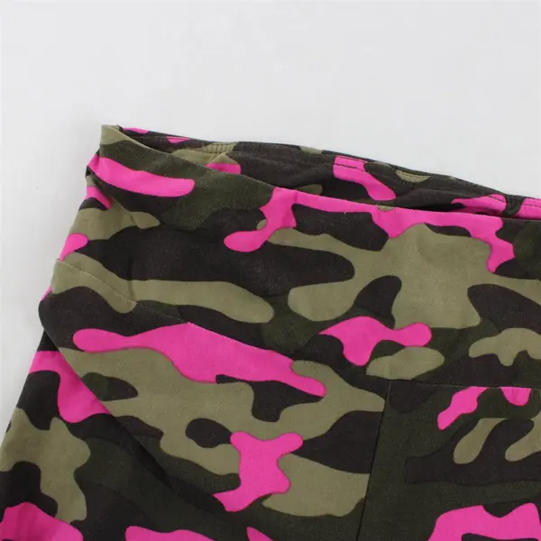 No Boundaries Green and Pink Print Leggings Juniors Large 11-13