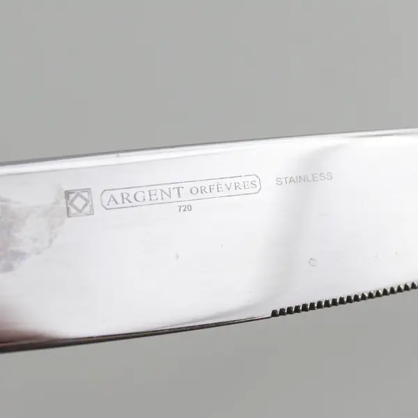 Argent Orfèvres Pattern Stainless Modern Solid Dinner Knife 9.5" Rare HTF Good