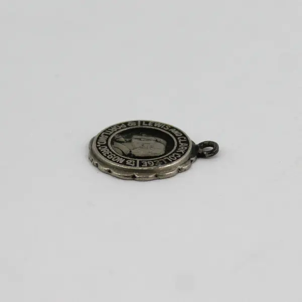 Vintage Lewis & Clark College 1967 Silver Figural Charm Pendant