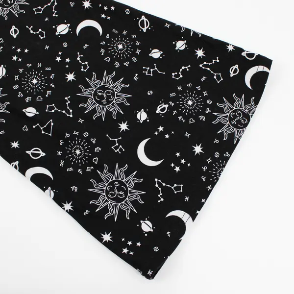 No Boundaries Black and White Celestial Print Flared Leggings Juniors Small 3-5