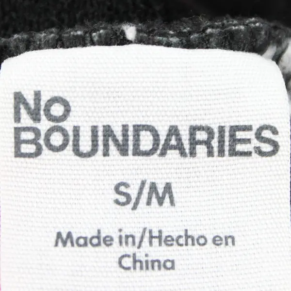 No Boundaries Fuzzy Christmas Skull Print Leggings Women's Size S/M