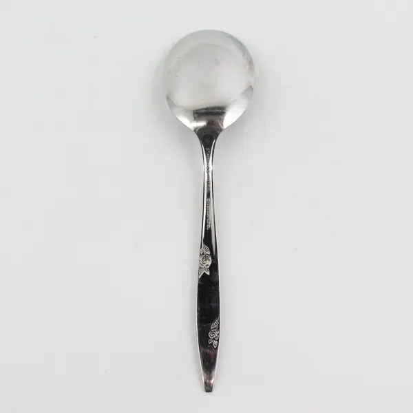Oneida Silver Rose Duet Pattern Stainless Sugar Spoon 6" Rare Hard-To-Find Item