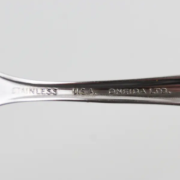 Oneida Silver Rose Duet Pattern Stainless Sugar Spoon 6" Rare Hard-To-Find Item