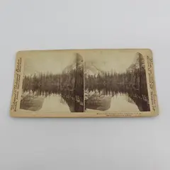 Mirror Lake Yosemite Valley California Photo Stereoview Underwood 1894