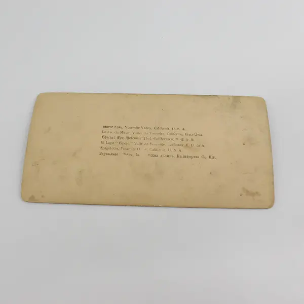 Mirror Lake Yosemite Valley California Photo Stereoview Underwood 1894