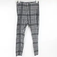 A New Approach Black and White Plaid Leggings Women's Medium