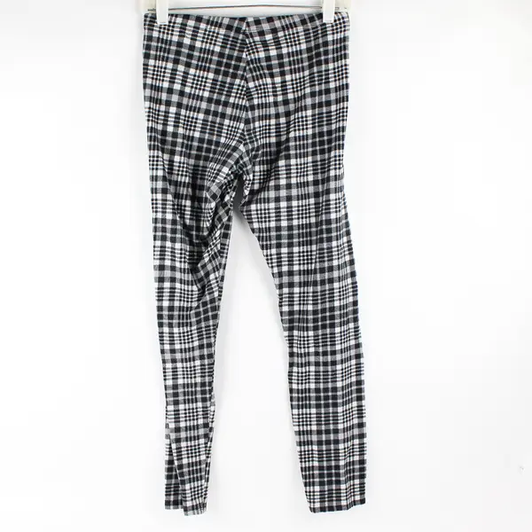 A New Approach Black and White Plaid Leggings Women's Medium