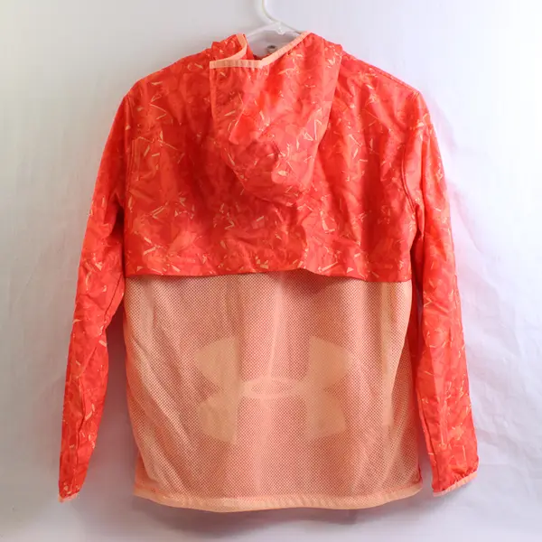 Under Armour Youth Girls L Orange Sack Pack Full Zip Hooded Jacket