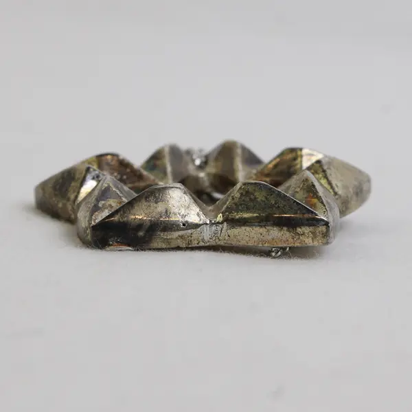 Silver Plated on Brass 2" Star Hanging Ornament Made in Hong Kong