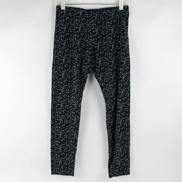 A New Approach Star Print Black Leggings Women's Medium