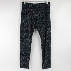 A New Approach Star Print Black Leggings Women's Medium