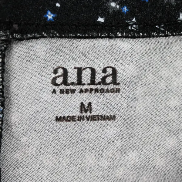 A New Approach Star Print Black Leggings Women's Medium