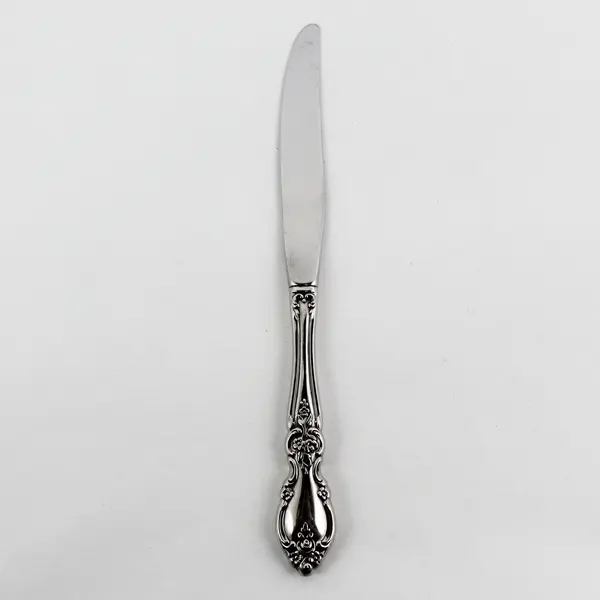 Oneida Silver Louisiana Pattern Stainless Modern Hollow Dinner Knife 9" Good 