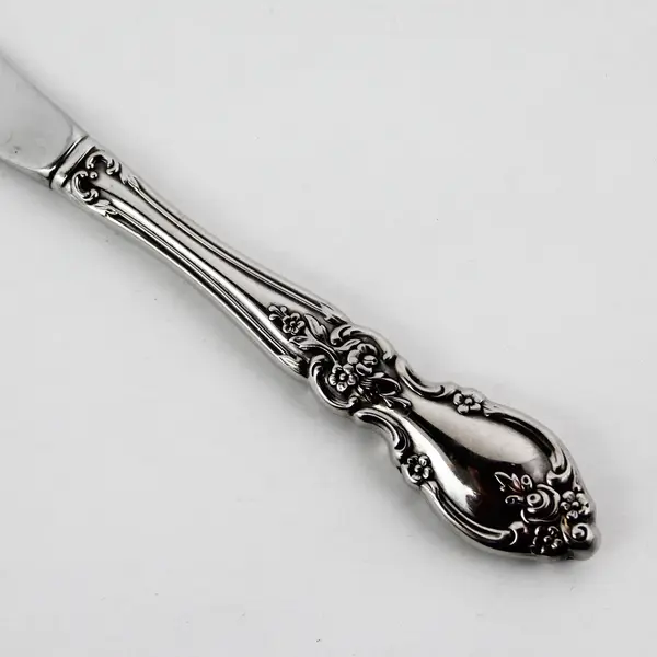 Oneida Silver Louisiana Pattern Stainless Modern Hollow Dinner Knife 9" Good 