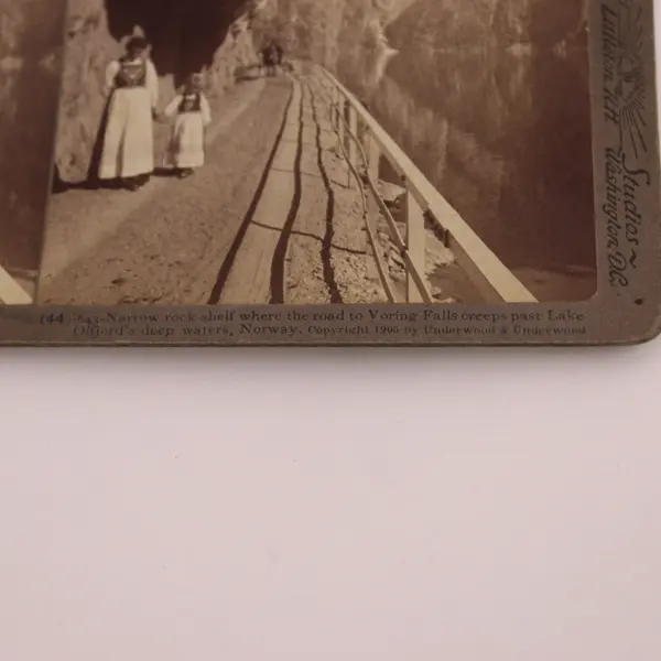Road To Voring Falls Lake Oifjord Norway Photo Stereoview Underwood 1905