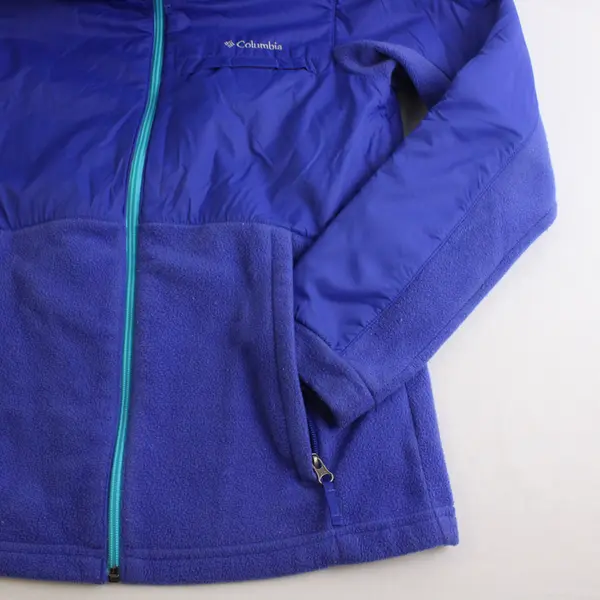 Columbia Youth L (14/16) Blue Interchange Fleece Long Sleeve Full Zip Jacket