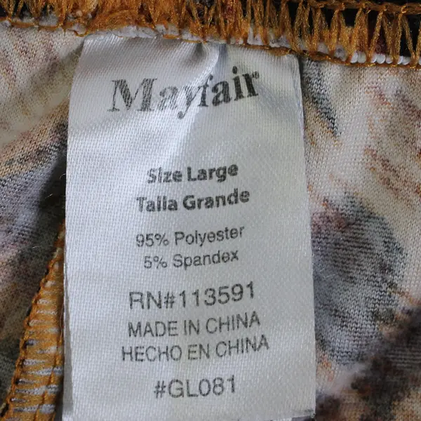 Mayfair Jaguar Print Leggings Women's Size Large